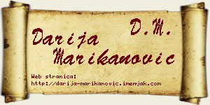 Darija Marikanović vizit kartica